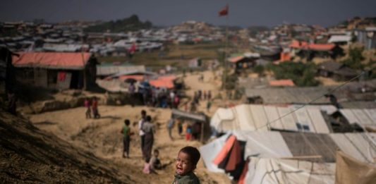 a Rohingya refugee camp in Bangladesh
