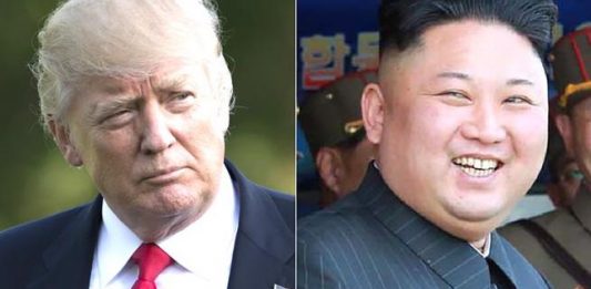 Trump and Kim collage