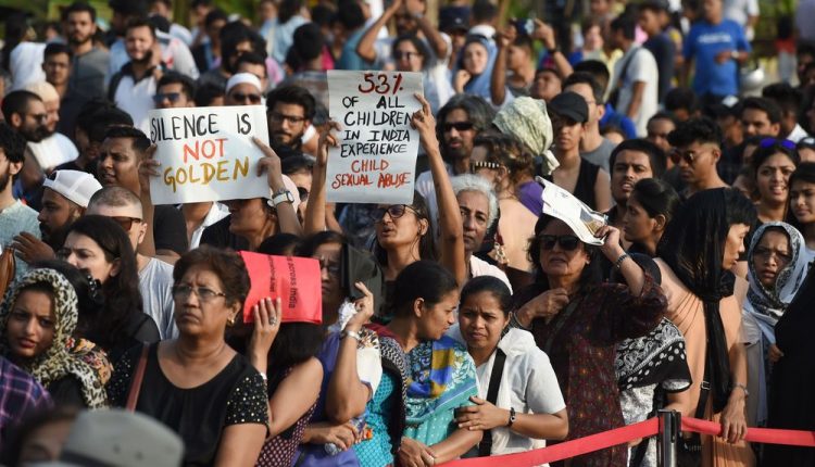 Protesters against sexual violence in India