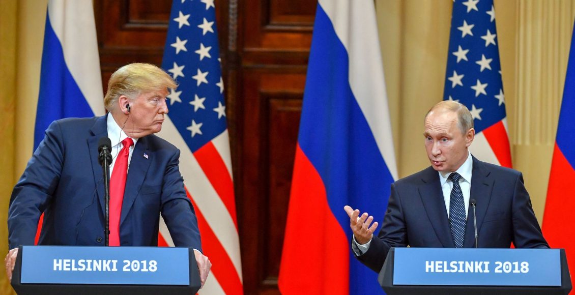 Trump and Putin during a press conference in Helsinki