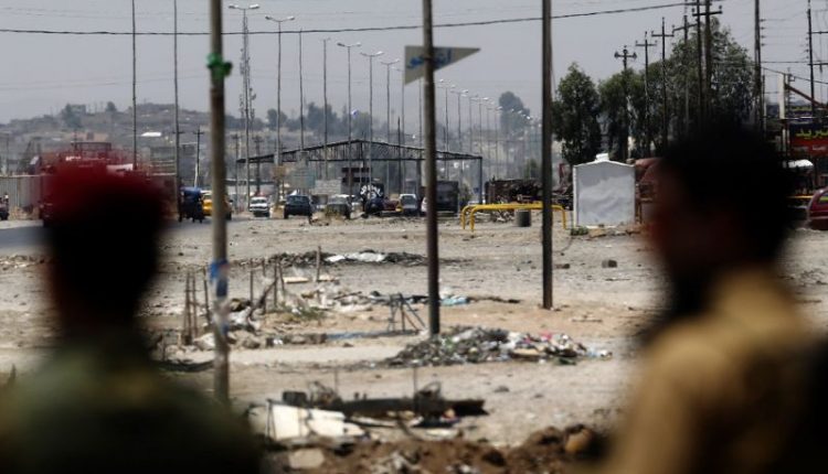 A Mosul checkpoint held by Islamic State militants on June 16, 2014