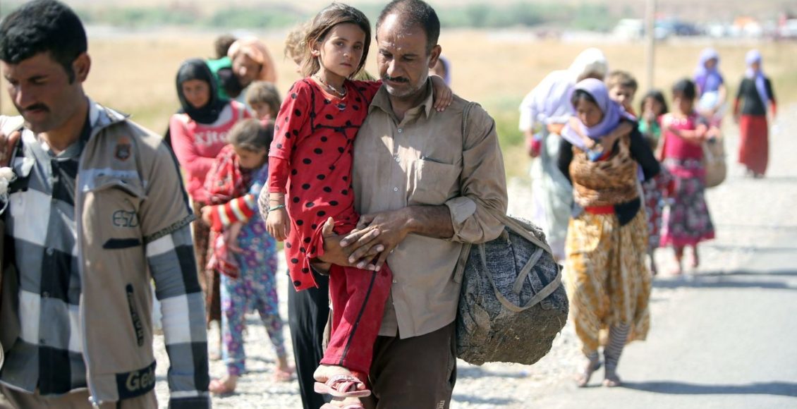 Fleeing Yezidis