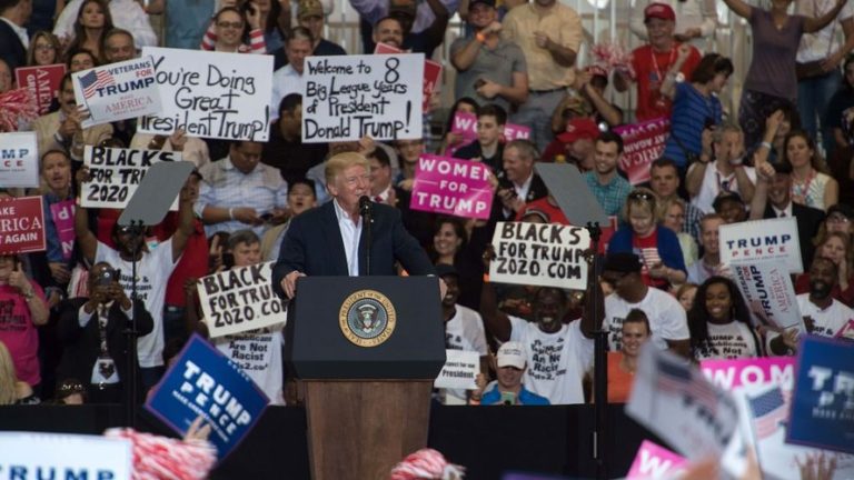 Donald Trump at a Florida rally
