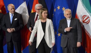The EU's foreign policy chief Federica Mogherini and Iranian Foreign Minister Javad Zarif.