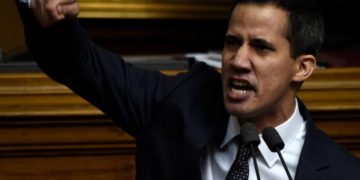 The new president of Venezuela's National Assembly, Juan Guaido, speaks during the inauguration ceremony in Caracas