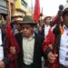 Guatemalan Maya leaders take part in a protest against President Jimmy Morales on Jan. 14, 2019