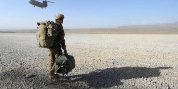 American soldier in Afghanistan.