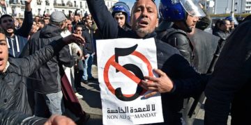 Demonstrators take to the streets in Algeria to protest against a fifth term for President Abdelaziz Bouteflika