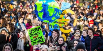 Thousands of Dutch students skipped classes to march for action on climate change earlier this month