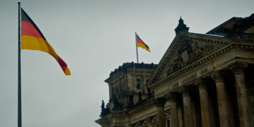 The German flag by Bundestag