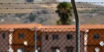 Barbed-wire encloses Europe's one-time biggest asylum seeker and migrants reception centre of Mineo, Sicily, Italy, on July 8, 2019 on the eve of its closure