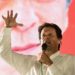 Pakistan's Prime Minister Imran Khan addresses a political campaign rally