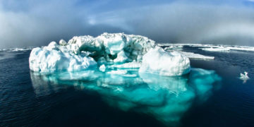 An iceberg captured on camera during a 30-day mission in 2012 to map areas of the Arctic aboard the NOAA Ship Fairweather.