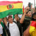 People take to the streets of Santa Cruz to celebrate the resignation of Bolivian President Evo Morales on November 10 after weeks of protests