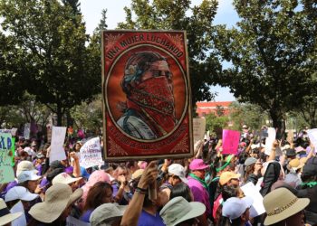 Protest in Mexico against violence against women.