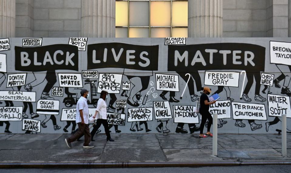 A Black Lives Matter mural in New York City.