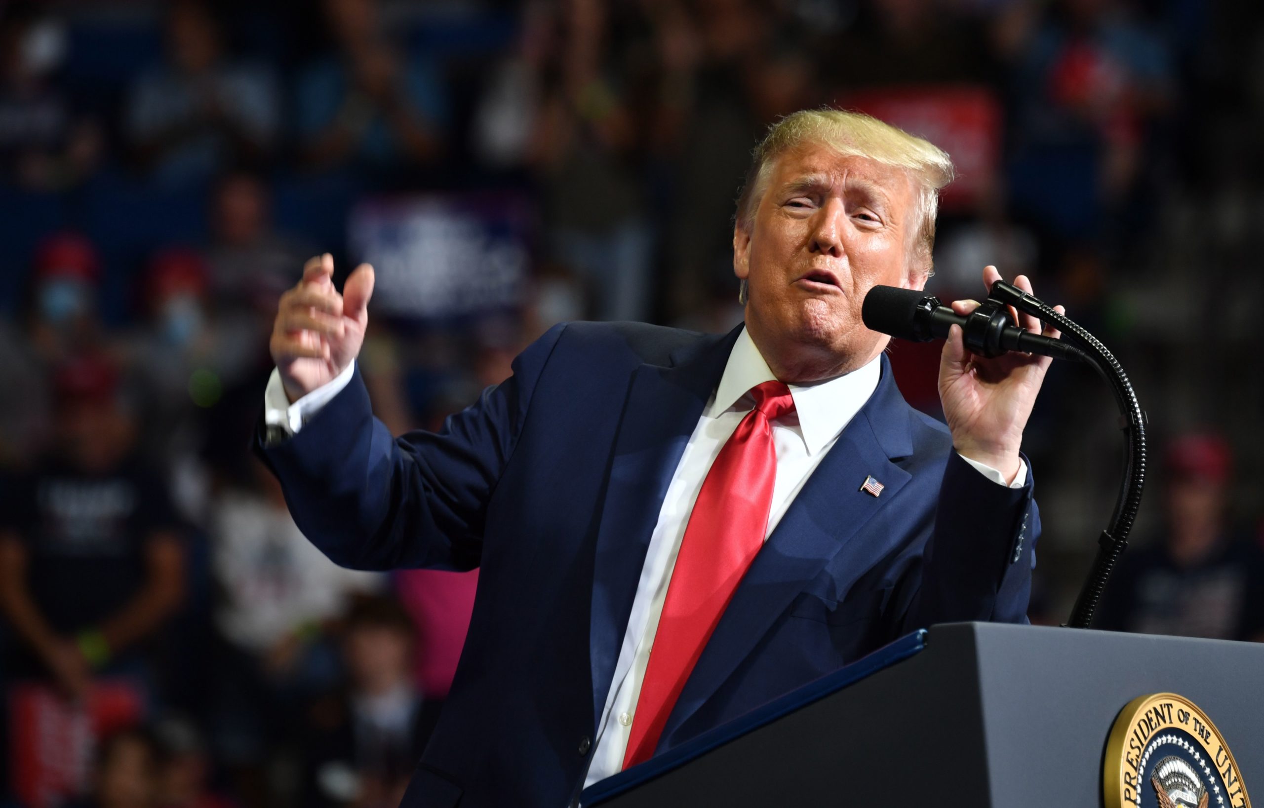 US President Donald Trump speaks during a campaign rally at the BOK Center on June 20, 2020 in Tulsa, Oklahoma.