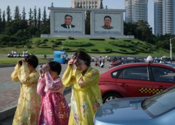 North Korean women face long-standing gender-based mistreatment, pictured in Pyongyang.