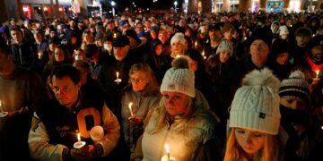 candlelight vigil for the victims of the Oxford High School shooting