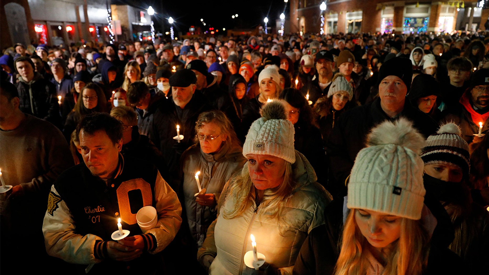 candlelight vigil for the victims of the Oxford High School shooting