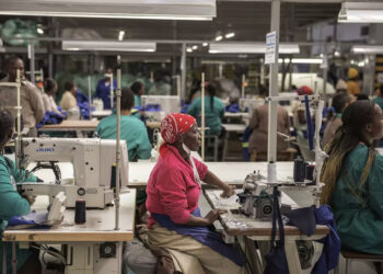 African women working in a factory