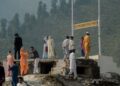 People visit the Shamsabari View Point during the Eid al-Adha holidays in Leepa Valley, Azad Kashmir, Pakistan on May 31, 2026.