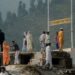 People visit the Shamsabari View Point during the Eid al-Adha holidays in Leepa Valley, Azad Kashmir, Pakistan on May 31, 2026.